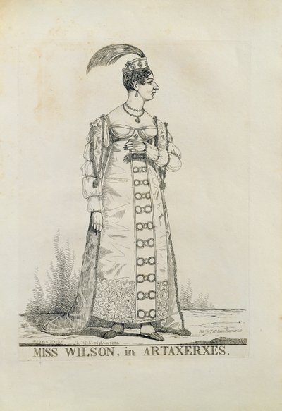 Miss Wilson in Artaserse, 1821 da Richard Dighton